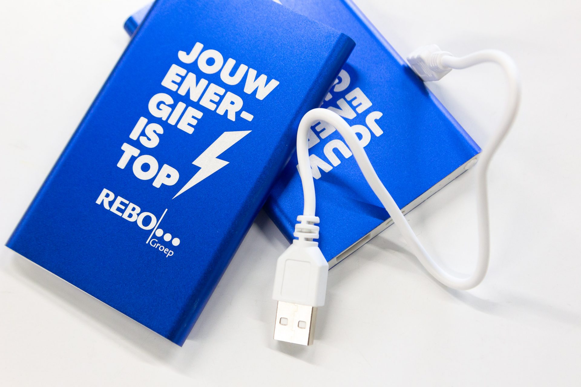 Gravure powerbank REBO groep