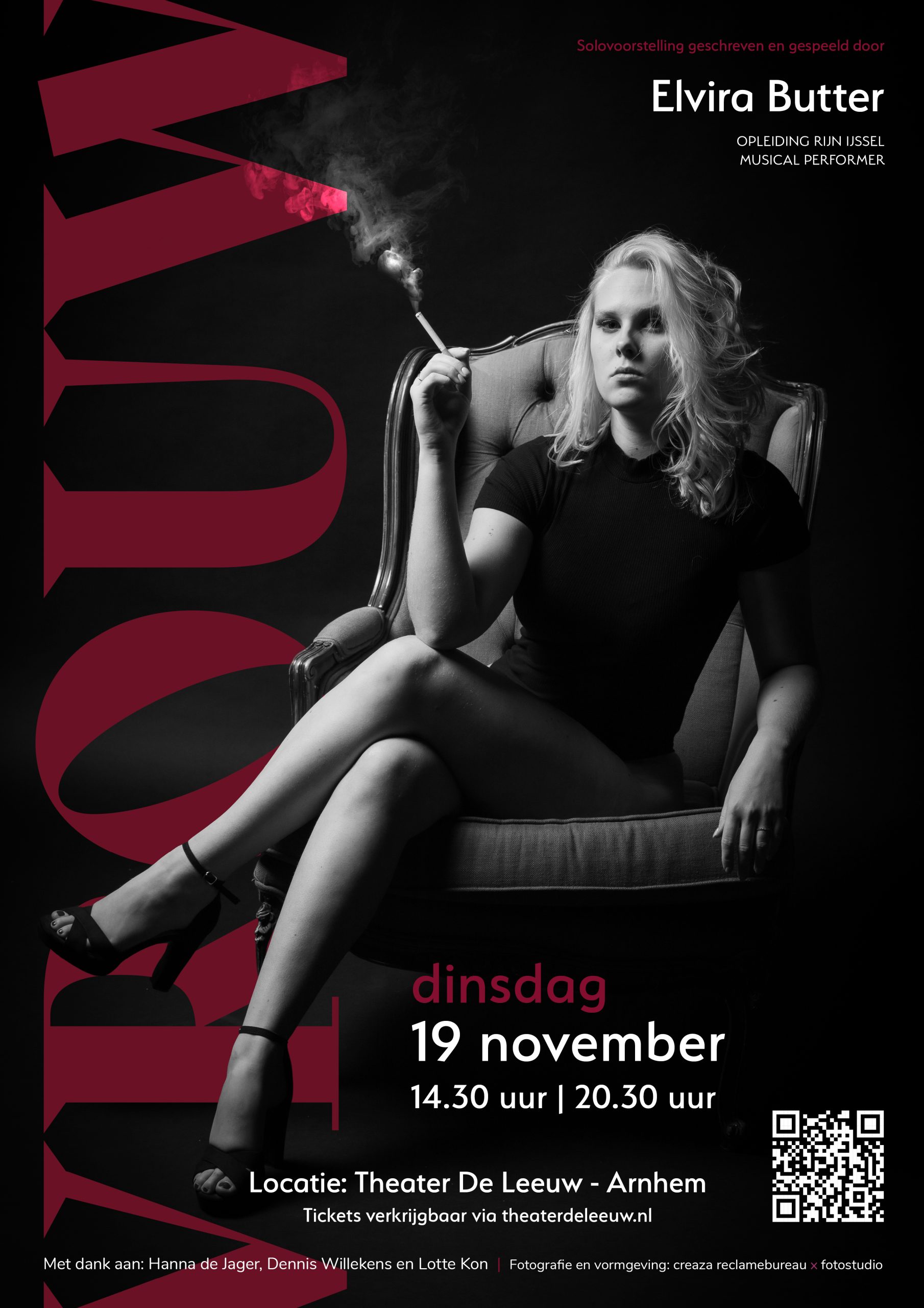 Poster solovoorstelling Elvira Butter