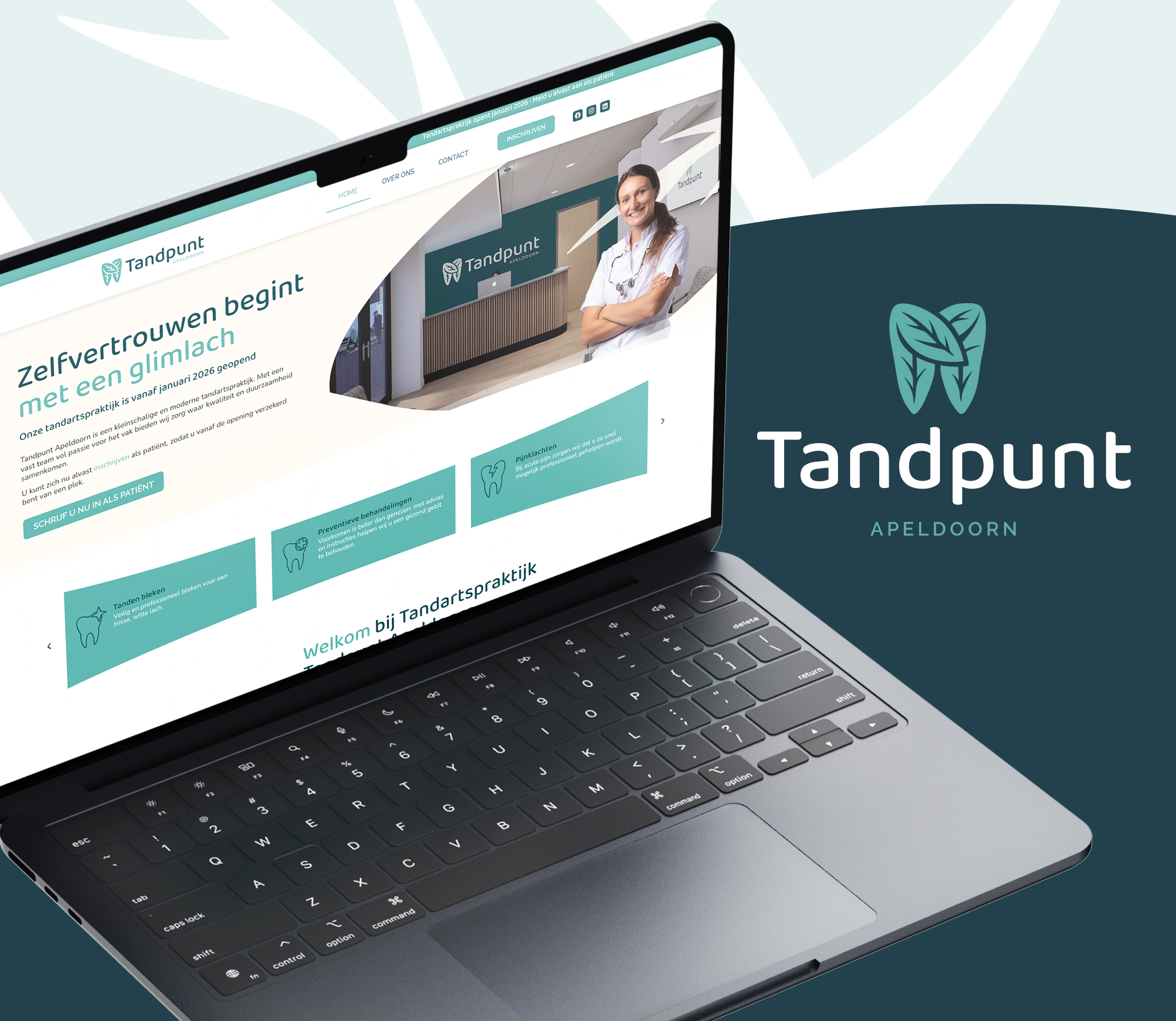 Huisstijl, website, flyers Tandpunt Apeldoorn