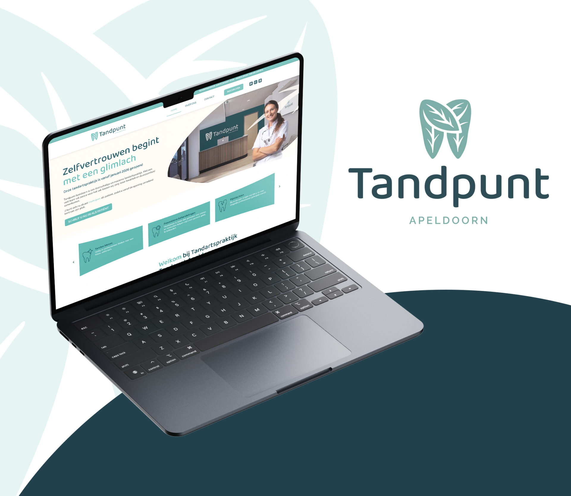 Huisstijl, website, flyers Tandpunt Apeldoorn